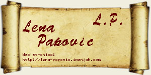 Lena Papović vizit kartica